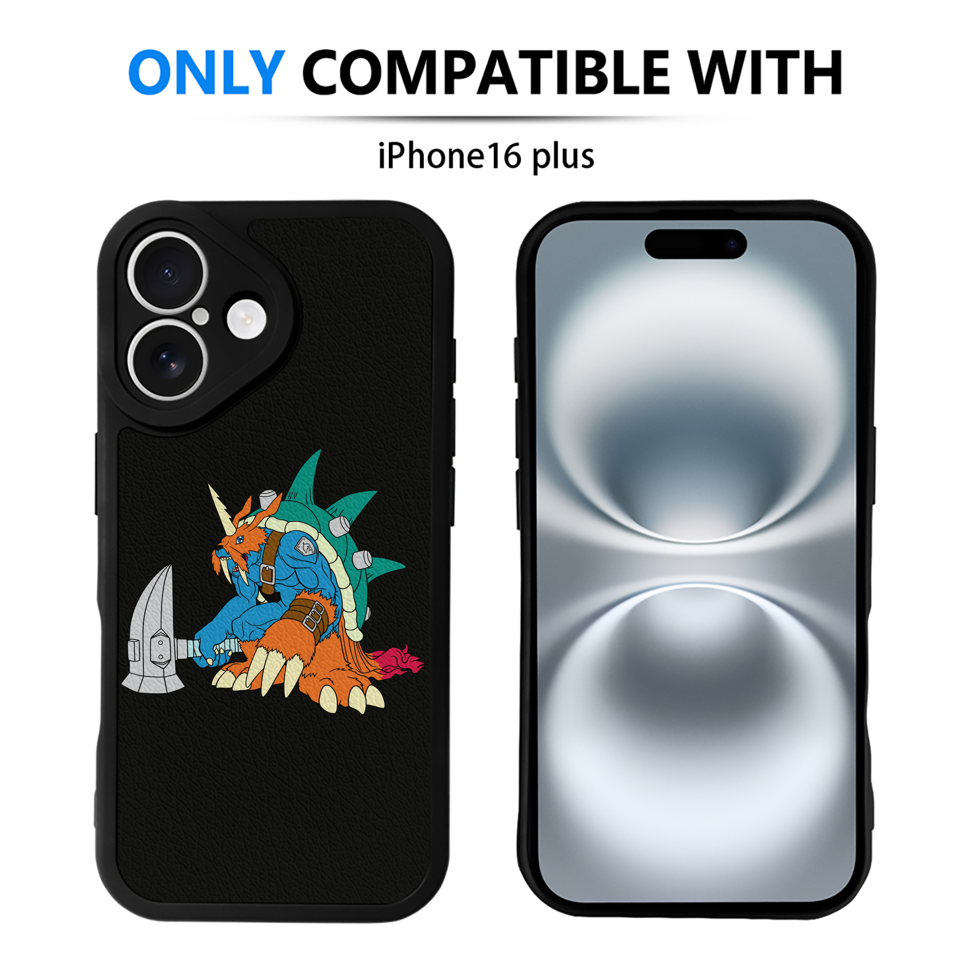 （画像用） Digimon デジタルモンスター/デジモン 【iPhone 16シリーズ対応】シリコンスマホケース（レザー調） 材質：シリコン